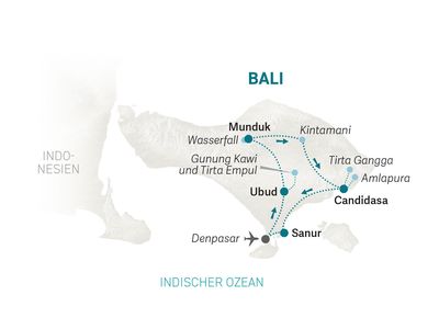 Bali Familienreise - Bali for family - Reiseroute Bali 2022