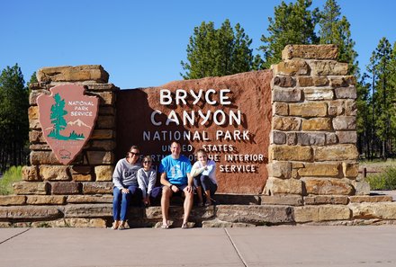 Kalifornien mit Kindern - Kalifornien Urlaub mit Kindern - Eingang zum Bryce Canyon NP