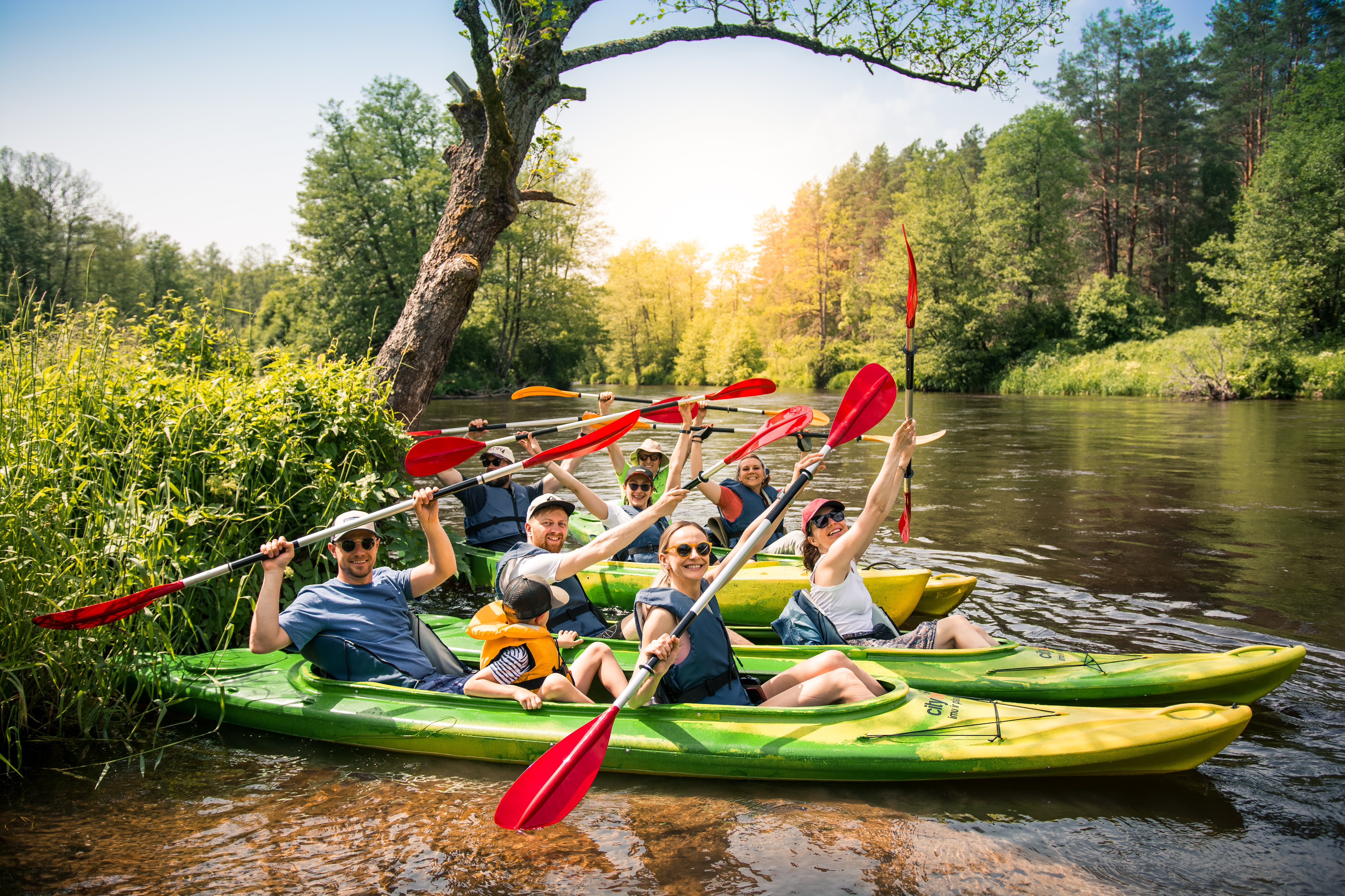 Reiseziele mit Kindern 2025 - Baltikum for family - Kajaktour Merkys-Fluss
