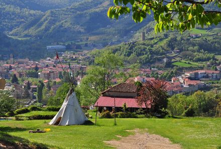 Familienurlaub in Piemont - Tipizelt auf der Azienda Gallo