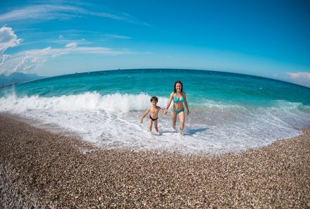 Türkei Familienreise - Türkei for family - Baden im Meer Türkei