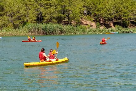 Türkei Familienreise - Türkei for family - Kanufahrt am Karacaören See