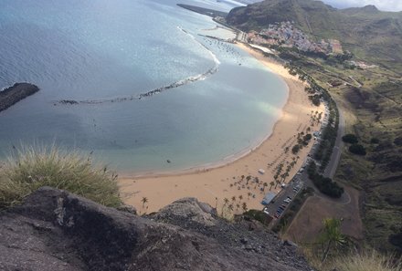 Teneriffa Familienurlaub - Teneriffa for family - Aussichtspunkt mit Blick auf den Playa Las Teresitas