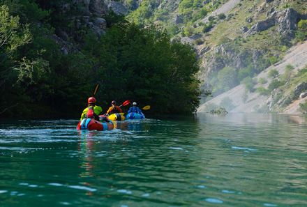 Kroatien Familienurlaub - Kroatien for family - Packrafting auf dem Zrmanja Fluss