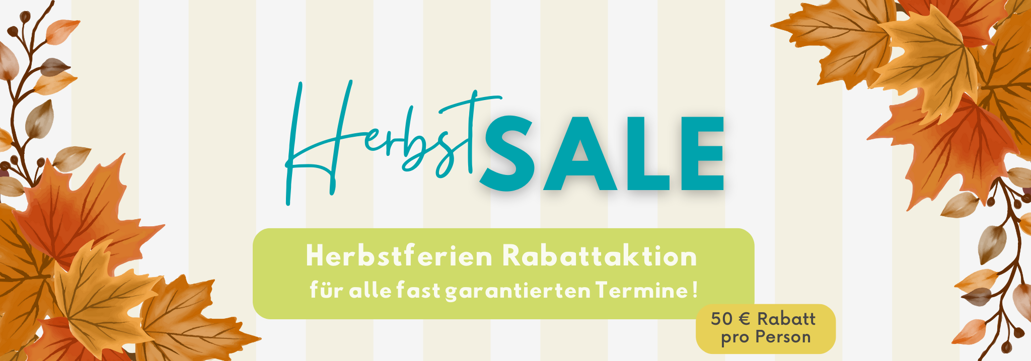 Familienreisen im Herbst - Herbstferien Urlaub - Rabattaktion Reisen im Herbst