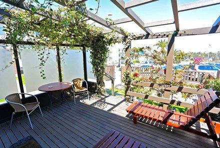 Namibia Family & Teens - Hotel Pension Rapmund - Terrasse