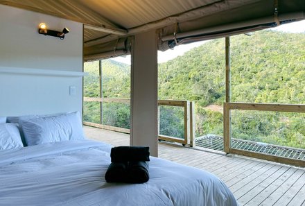 Garden Route Familienreise - Addo Nationalpark - AfriCamps Doppelbett