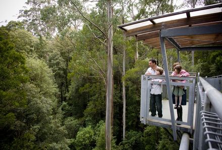Australien for family - Australien Familienreise - Familie auf Aussichtspunkt