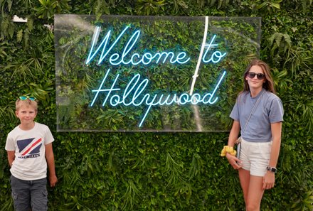 USA Familienreise - USA Westküste for family - Los Angeles - Kinder vor Hollywood