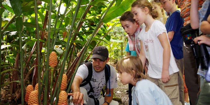 Fernreisen mit Kindern - Trend zur längeren Familienreise - Reiseleiter mit Gruppe