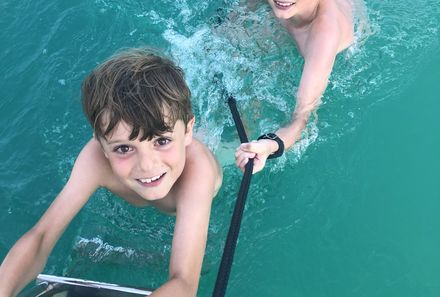 Deutschland Segelreise - Deutschland for family - Kinder im Wasser