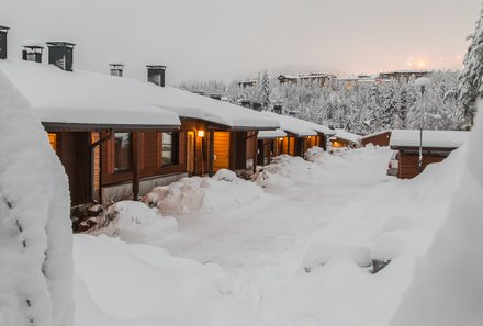 Finnland Familienreise - Finnland for family Winter - Ruka - Rukariutta Apartments - Außenansicht