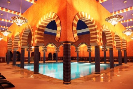 Familienreise Marokko - Marokko for family Deluxe - Hotel Kasbah Azalay - Innenpool
