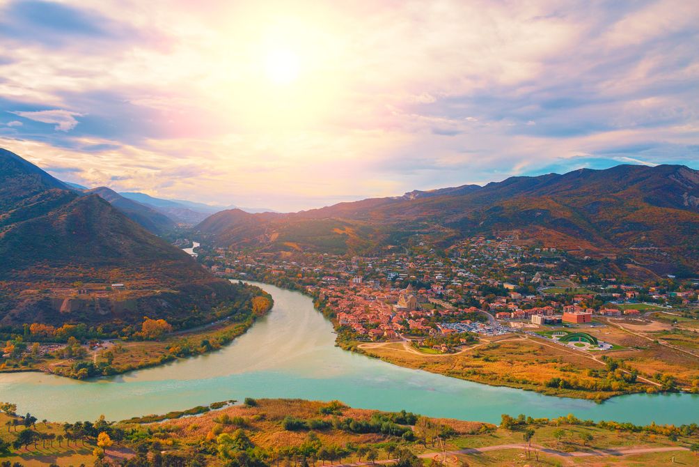 Georgien Familienreise - Georgien for family - Panorama über Mtskheta