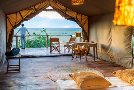 Familienreise Tansania - Tansania for family individuell deluxe - Conservation Area - Olduvai Ndogo Camp - Zelt von innen