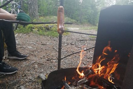 Finnland Familienreise - Finnland Family & Teens individuell - Lunchpause am Lagerfeuer