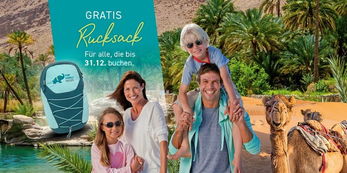 Familienreisen mit Kindern - For Family Rucksack - Rucksack Aktion