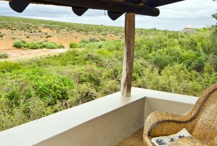 Familienreise Garden Route - Familiensafari zum Bestpreis - Addo Elephant Main Camp - Balkon