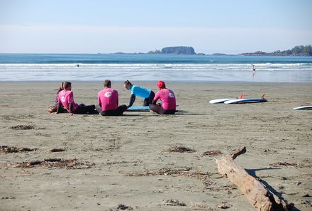 Vancouver Island Familienreise - Tofino - Strand - Surfkurs