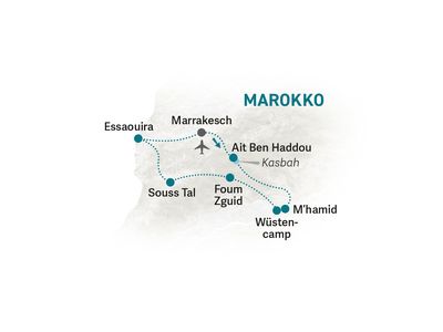 individuelle Marokko Familienreise - Marokko Reiseroute 2022