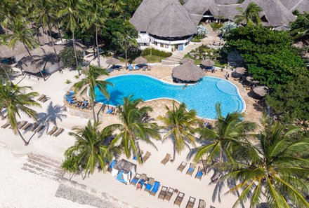 Tansania Familienreise - Tansania Family & Teens - Sansibar - Resortanlage von oben