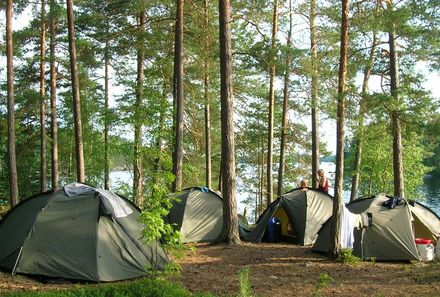 Familienreise Schweden - Schweden for family - Zelte im Wald