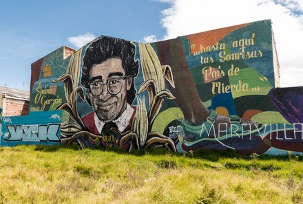 Kolumbien Familienreise - Kolumbien Family & Teens - Bogota - Graffiti an Wand