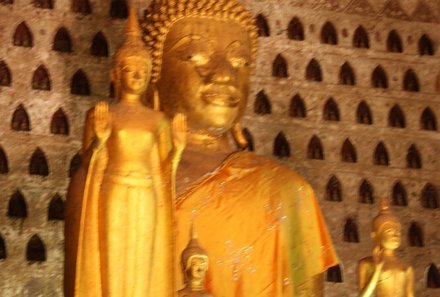 Laos und Vietnam Familienreise - Laos und Vietnam Reise mit Kindern - Wat Sisaket Goldener Buddha