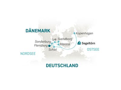 Deutschland Familienreise - Deutschland Segeln - Reisekarte 2023