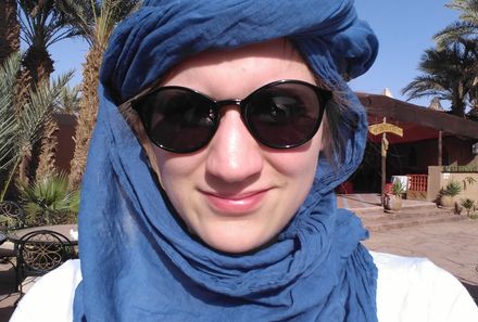 Marokko mit Kinder - Melanie mit Turban