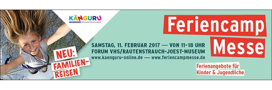 Familienreisen For Family Reisen - Familiencamp Messe in Köln - Messekatalog Werbung