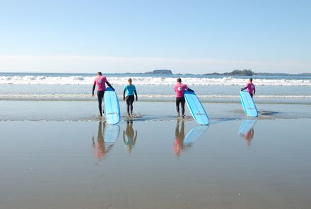 Vancouver Island - Familienreise- Tofino - Sufkurs - Strand