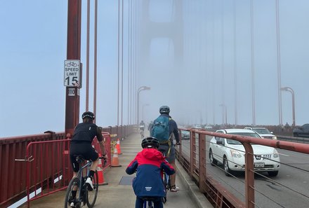 Familienreise USA - USA for family individuell - Fahrrad fahren auf der Bridge