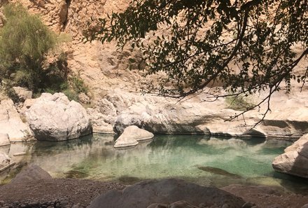 Erfahrung im Oman mit Kindern - Oman Rundreise mit Kindern - Oase Wadi Bani Khalid