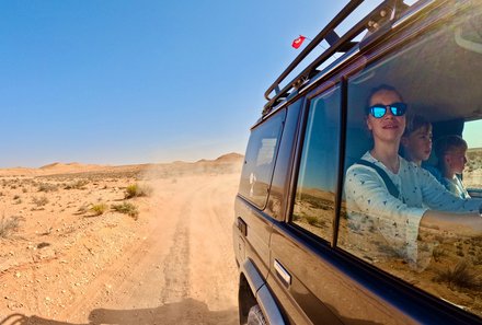 Tunesien Familienurlaub - Tunesien for family - Jeep-Tour zum Wüstencamp Abdelmoula 