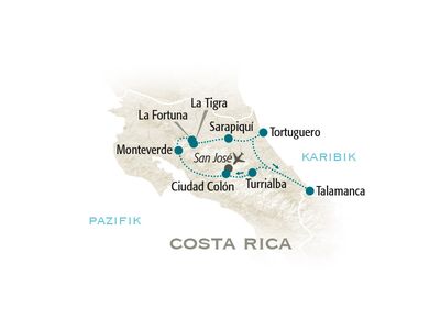 Costa Rica mit Kleinkindern - Reiseroute 2020