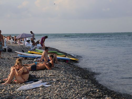 Georgien Familienurlaub - Strand von Batumi