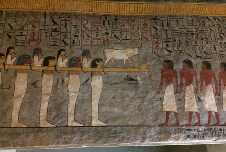 Ägypten mit Kindern - Ägypten Urlaub mit Kindern - Wandmalerei Tal der Könige