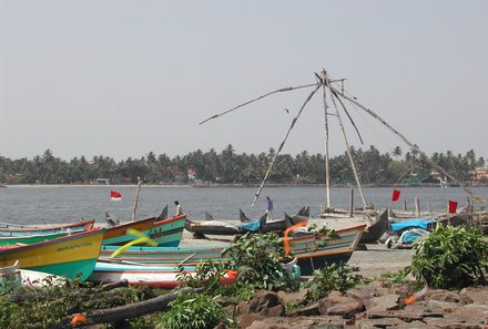 Indien Süd mit Kindern - Indien-Familienreise - Fischerboote
