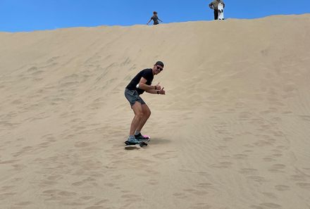 Familienreise Peru - Peru Teens on Tour - Huacachina - Dünen - Sandboarding