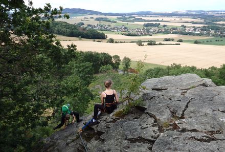 Deutschland Familienreise - Deutschland for family Oberlausitz Klettersteigerlebnis Aussicht