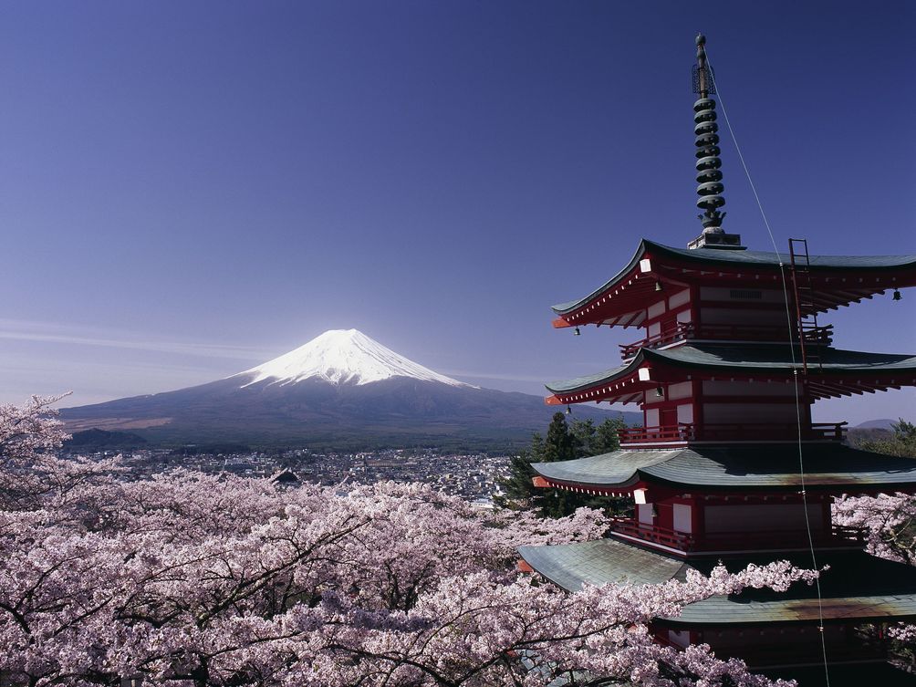 Japan mit Kindern - Japan for family - Fuji mit Chureito Pagode