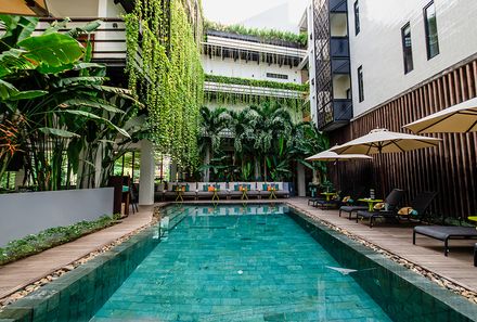 Vietnam & Kambodscha Rundreise mit Kindern - Pool The Aviary Hotel 