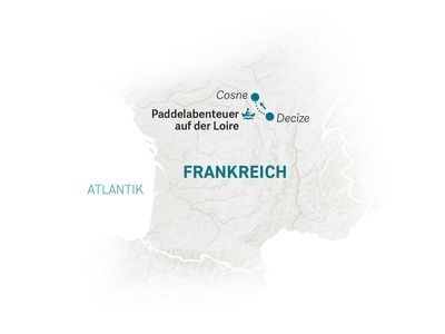 Frankreich Familienreisen - Frankreich for family im Kanu - Karte 2022
