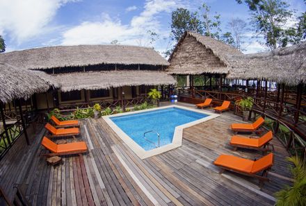 Peru Familienreise - Peru Family & Teens - Heliconia Lodge - Swimmingpool