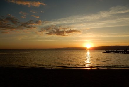 Jordanien Rundreise mit Kindern - Jordanien for family - Aqaba Sonnenuntergang