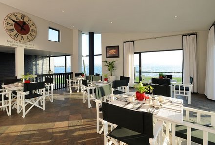 Namibia mit Kindern - Namibia for family individuell - Walvis Bay - Oyster Box Guesthouse - Restaurant