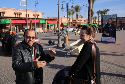 Marokko mit Kindern - Ein Tag in Marrakesch mit Kindern - Nadja mit Hassan