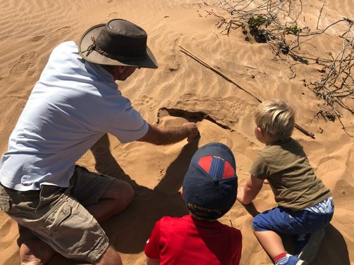 Namibia Reisen mit Kindern - Die Little Five auf der Living Desert Tour entdecken - Nadjas Kinder