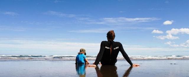 Die Weltwunderer am Muriwai Beach © Weltwunderer